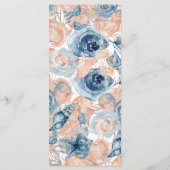 Menu Fleurs de coquillages Mariage nautique (Dos)