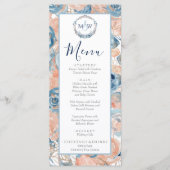 Menu Fleurs de coquillages Mariage nautique (Devant)