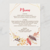 Menu Fleurs de forêt sauvage Mariage de feuillage de ch (Devant)