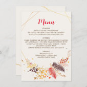 Menu Fleurs de forêt sauvage Mariage de feuillage de ch (Devant / Derrière)