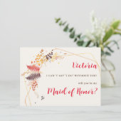 Menu Fleurs de forêt sauvage Mariage de feuillage de ch (Debout devant)