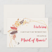 Menu Fleurs de forêt sauvage Mariage de feuillage de ch (Devant / Derrière)