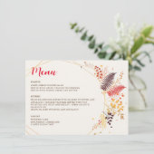 Menu Fleurs de forêt sauvage Mariage de feuillage de ch (Debout devant)
