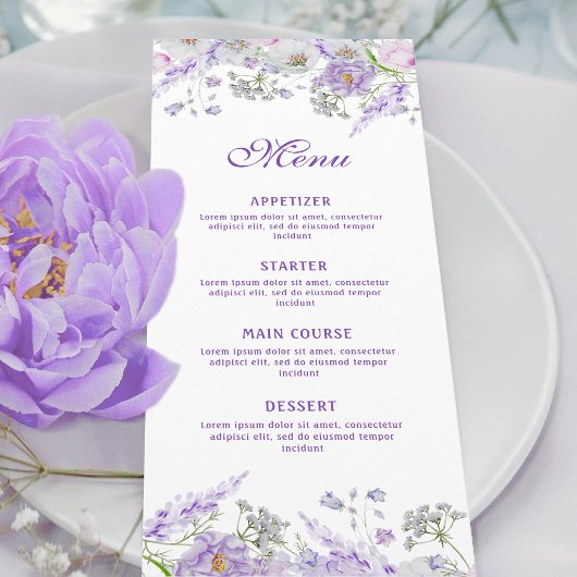 Menu Fleurs de Lilas Classiques