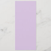 Menu Fleurs de Lilas Classiques (Dos)