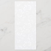 Menu Fleurs de mariage à l'aquarelle sarcelle et or (Dos)