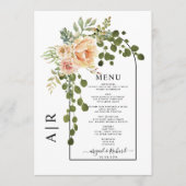 Menu Fleurs de pêche, arche et mariage de automne monog (Devant)