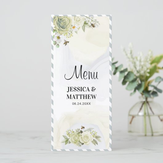 Menu Fleurs d'été (Debout devant)