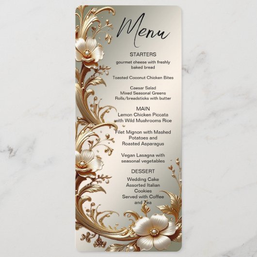Menu Fleurs d'Or (Devant)