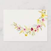 Menu Fleurs d'orchidées violettes roses Mariage de cour (Dos)