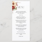 Menu Fleurs élégantes de Noël d'hiver (Devant)