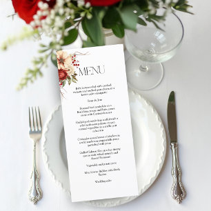 Menu Fleurs élégantes de Noël d'hiver