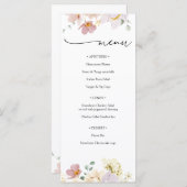 Menu Fleurs en fleurs rose (Devant / Derrière)