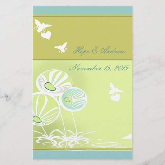 Menu Fleurs et abeilles (Dos)