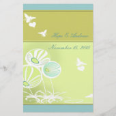 Menu Fleurs et abeilles (Dos)