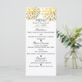 Menu Fleurs Florales Moderne Aspect Feuille de Fau (Debout devant)