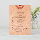 Menu Fleurs Gerbera sur Mariage de pêche Abstrait (Debout devant)