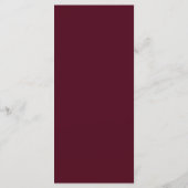 Menu Fleurs gris bordeaux aquarelle avec cerf (Dos)