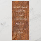 Menu Fleurs Jaunes et Mariage campagnard en bois d (Dos)