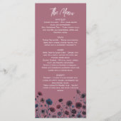 Menu Fleurs Mauves et Bleues Capricieuses (Devant)