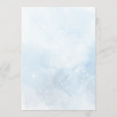 Menu fleurs pastel bleu blanc (Dos)