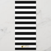 Menu Fleurs rayées noir et blanc (Dos)