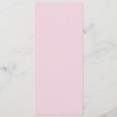 Menu Fleurs roses classiques (Dos)