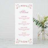 Menu Fleurs roses classiques (Debout devant)