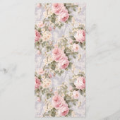 Menu Fleurs roses douces (Devant)