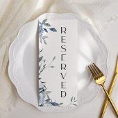 Menu Fleurs Roses Dusty Bleues Réservées Siège