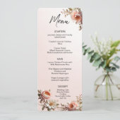 Menu Fleurs Roses et Blanches (Debout devant)