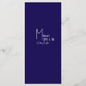 Menu Fleurs roses et violettes (Dos)
