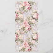 Menu Fleurs roses tendres (Dos)