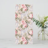 Menu Fleurs roses tendres (Debout devant)