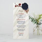 Menu fleurs rouges et marines belle mariage (Debout devant)