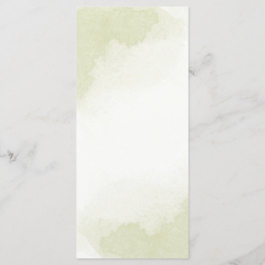 Menu fleurs rouges vert feuille mariage (Dos)