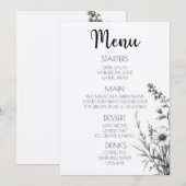 Menu Fleurs sauvages audacieux (Devant / Derrière)