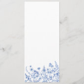 Menu Fleurs Sauvages Bleues (Dos)