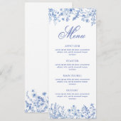 Menu Fleurs Sauvages Bleues (Devant / Derrière)