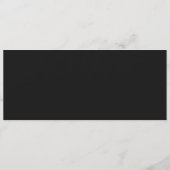 Menu Fleurs sauvages de pavot Monogramme Mariage foncé (Dos)