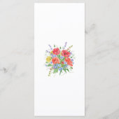 Menu Fleurs sauvages de prairie à l'aquarelle rust (Dos)