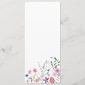 Menu Fleurs Sauvages Fraîches (Dos)