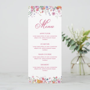 Menu Fleurs Sauvages Fraîches