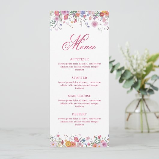 Menu Fleurs Sauvages Fraîches (Debout devant)