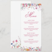 Menu Fleurs Sauvages Fraîches (Devant / Derrière)