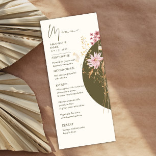 Menu Fleurs sauvages lunaires Printemps été automne Men