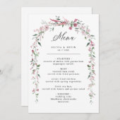 Menu Fleurs sauvages Roses poussiéreuses Blush Floral M (Devant / Derrière)