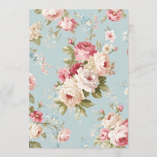 Menu Fleurs Shabby Chic (Dos)