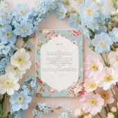 Menu Fleurs Shabby Chic