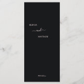 Menu Fleurs sombres et lunaires Chrysanthème Mariage (Dos)
